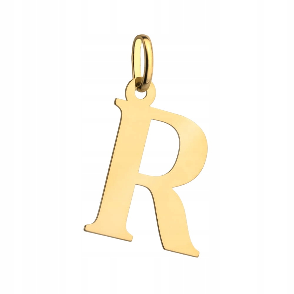 Přívěsek zlatý 585 písmenko R velký módní doplněk ke každé 14-ti leté stylizaci