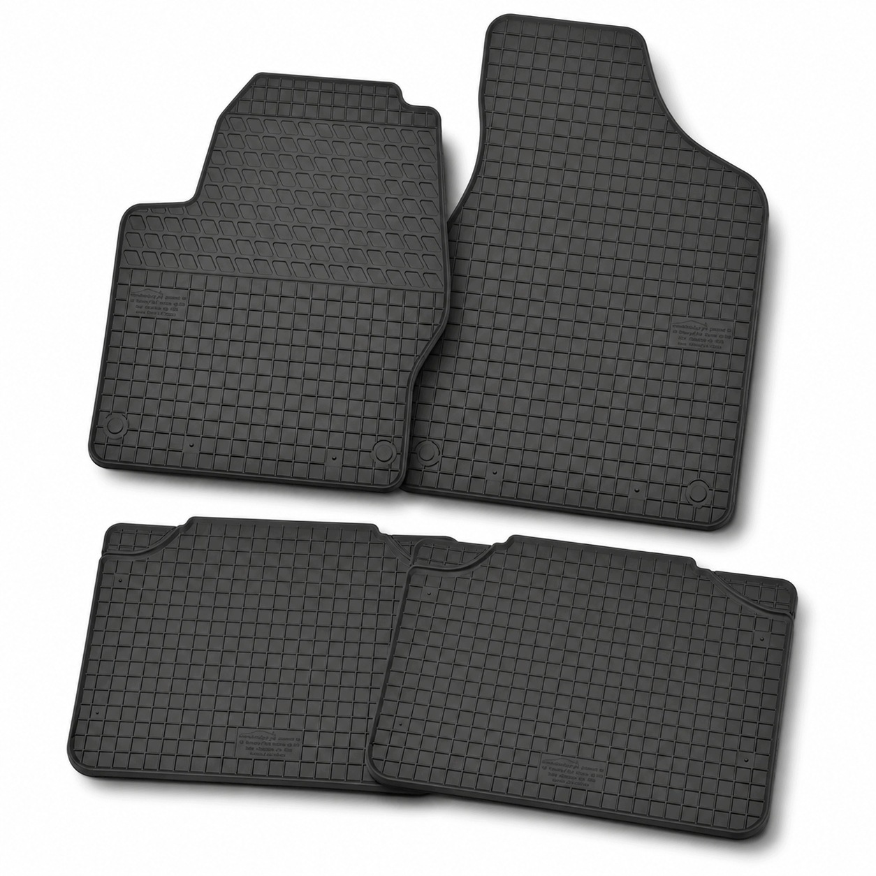 Gumové koberce s okrajem pro Volkswagen Sharan I 1995-2010 4 ks Motohobby