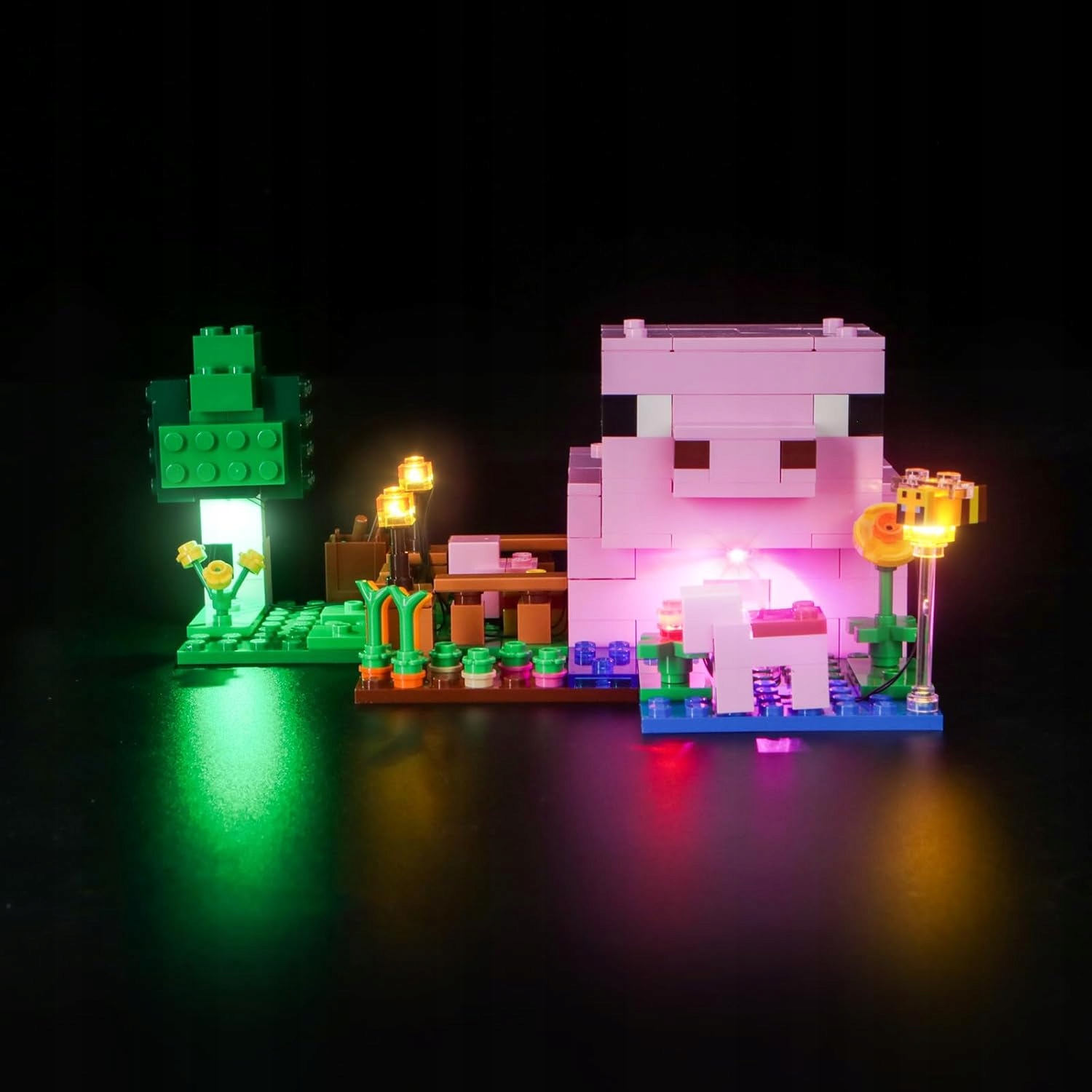 Zestaw LED do Minecraft 21268 Domek Świnki USB DIY