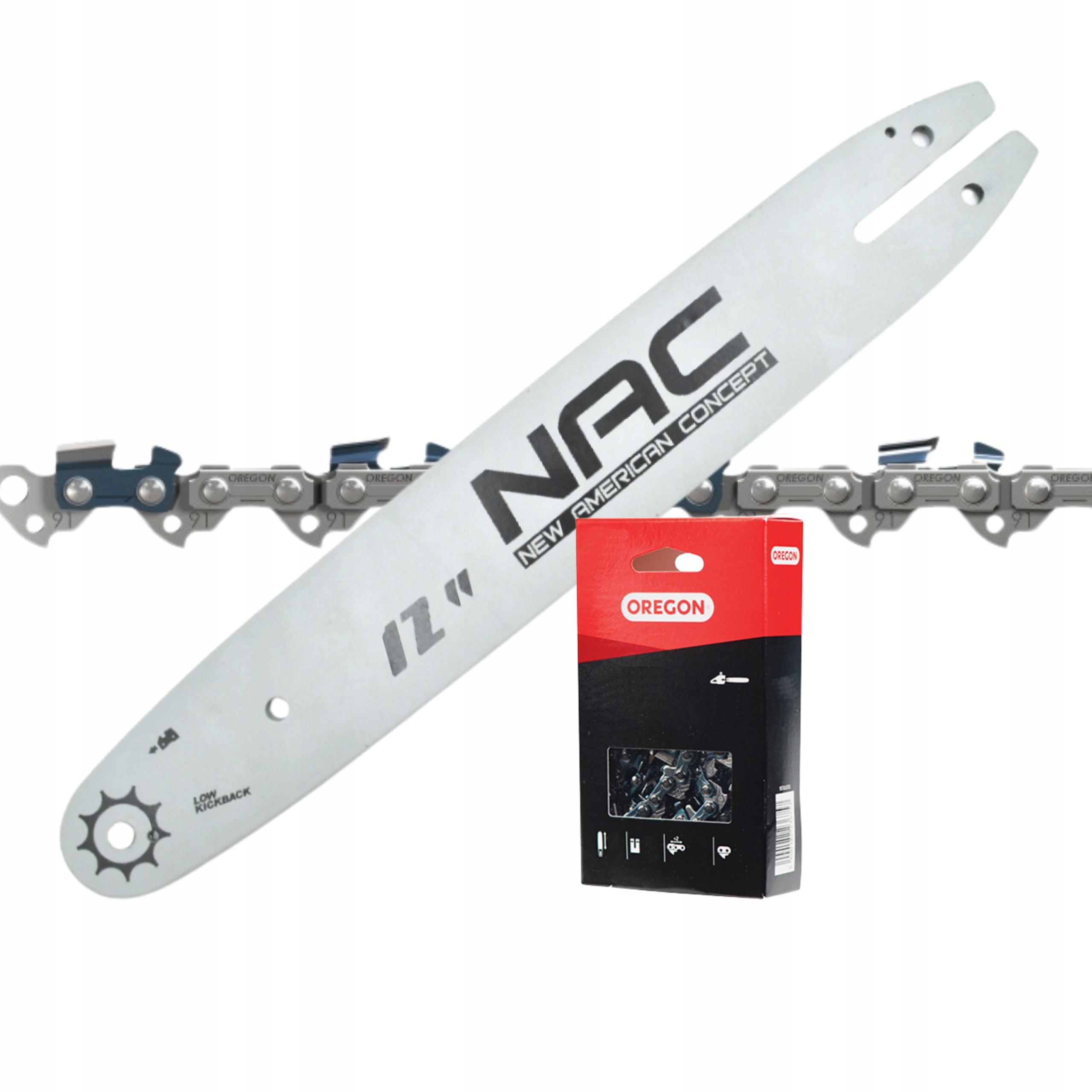 Prowadnica Łańcuch Oregon 3/8" 1,3mm 44E 12" Nac TT-M2600-2 BP427-16MU-T