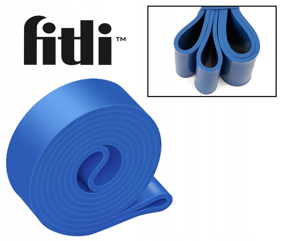 GUMA OPOROWA do Ćwiczeń POWER BAND Gumy Treningowe NIEBIESKA MOCNA 32-80kg Stan opakowania oryginalne