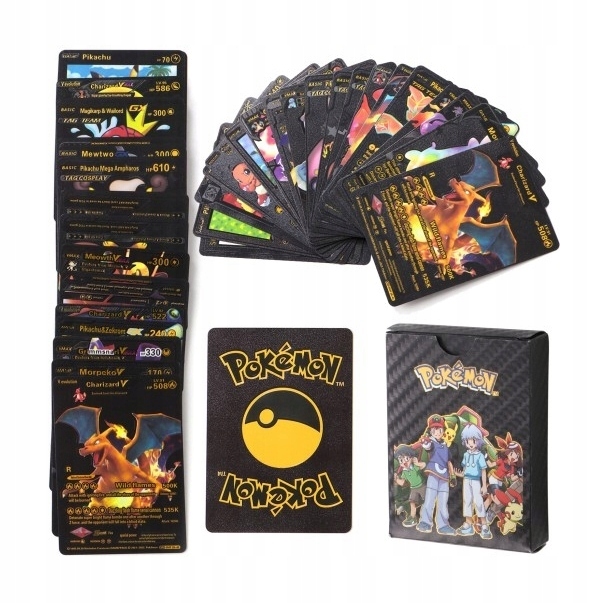 

Kolekcjonerskie Karty Pokemon Folia Czarne 55 Kart