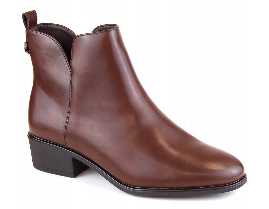 Sergio Leone Klasické Hnědé Kotníkové Boty Eko Kůže R39