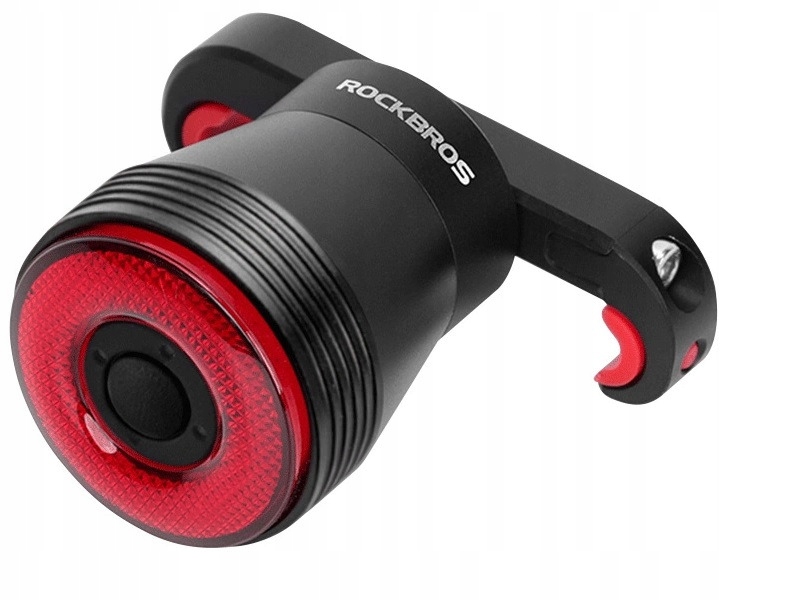 Lampka rowerowa Rockbros Q5 tylna z inteligentnym systemem stop czarna