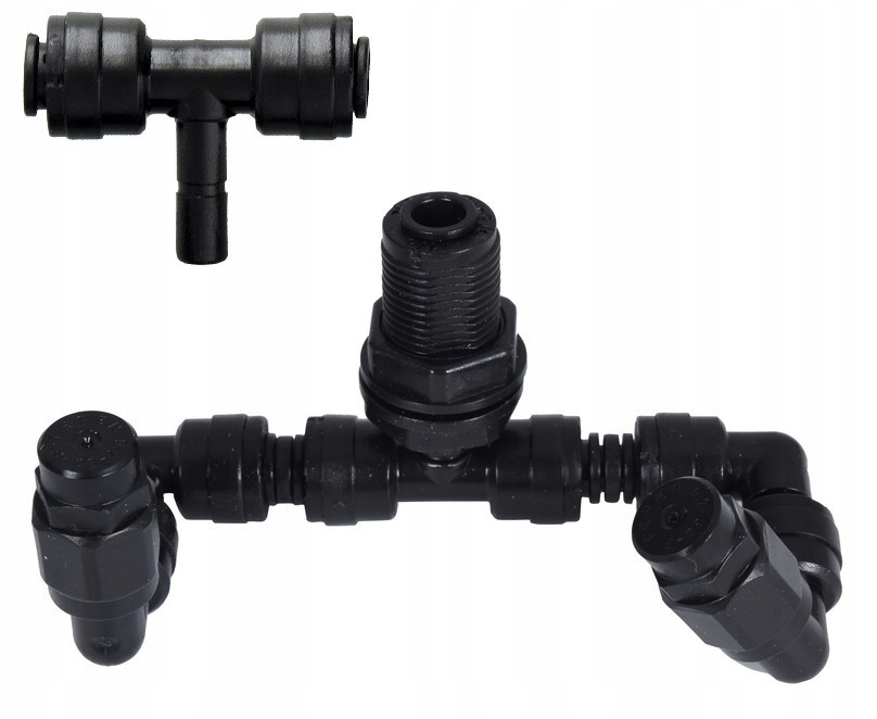 Levně Dvojitá postřikovací tryska MistKing s T spojkou 1/4"