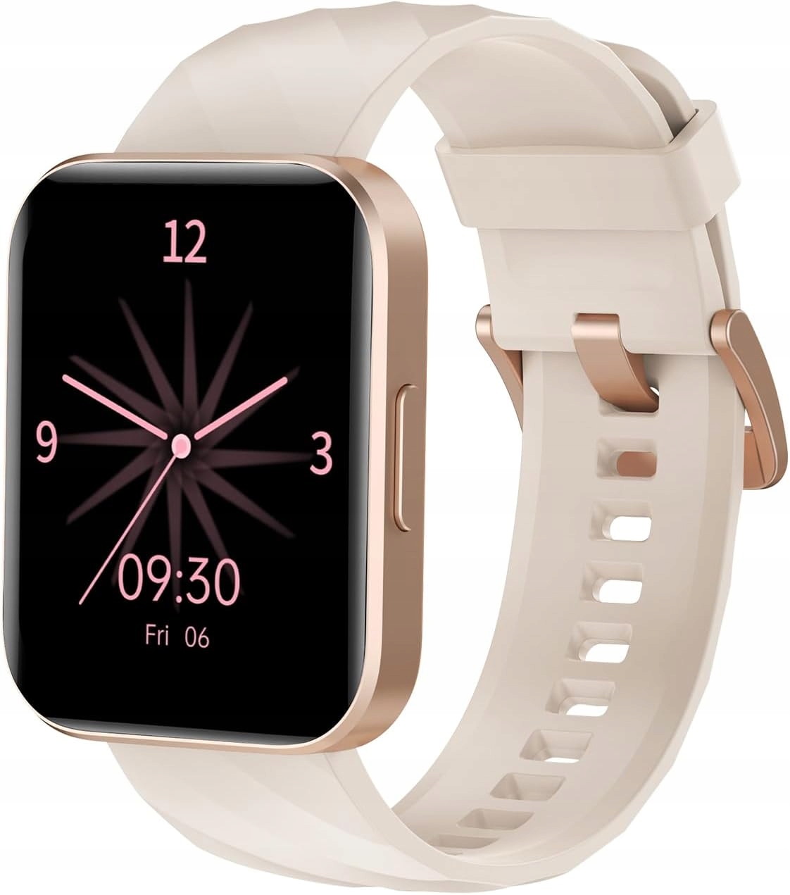 Smartwatch Damski Ruimen D1 Beżowy Bluetooth Puls Kroki Sen