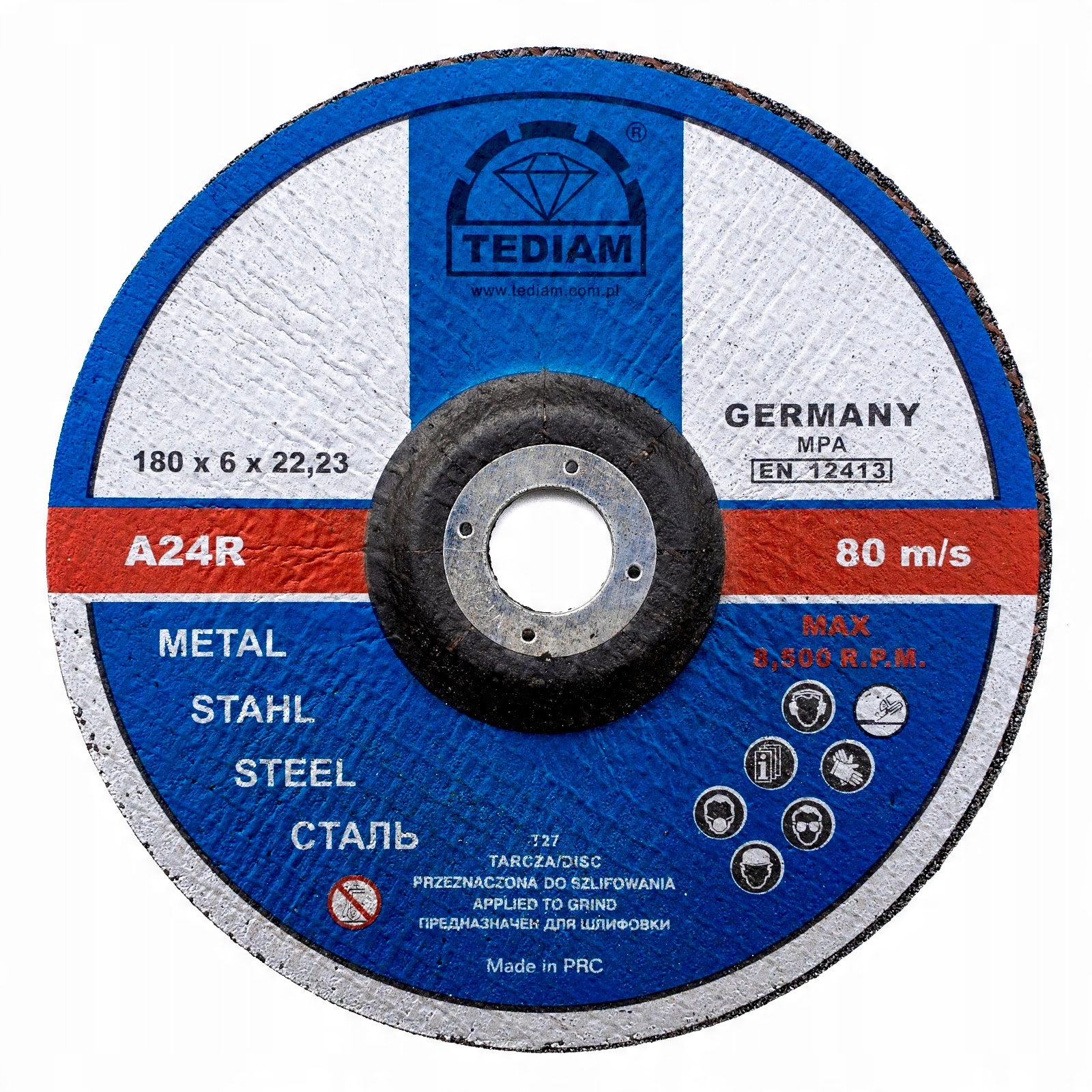 

Tarcza Do Szlifowania Metalu 180 x 6 Tediam Metal