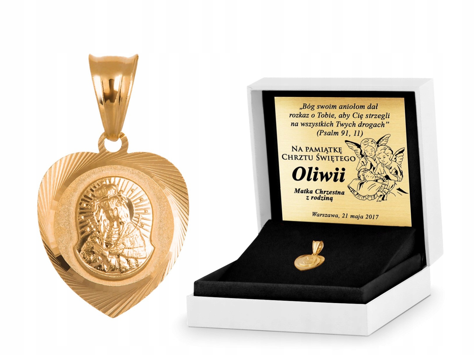 PREZENT NA CHRZEST SREBRNY MEDALIK 925 MATKA BOSKA Kod producenta YZ-107
