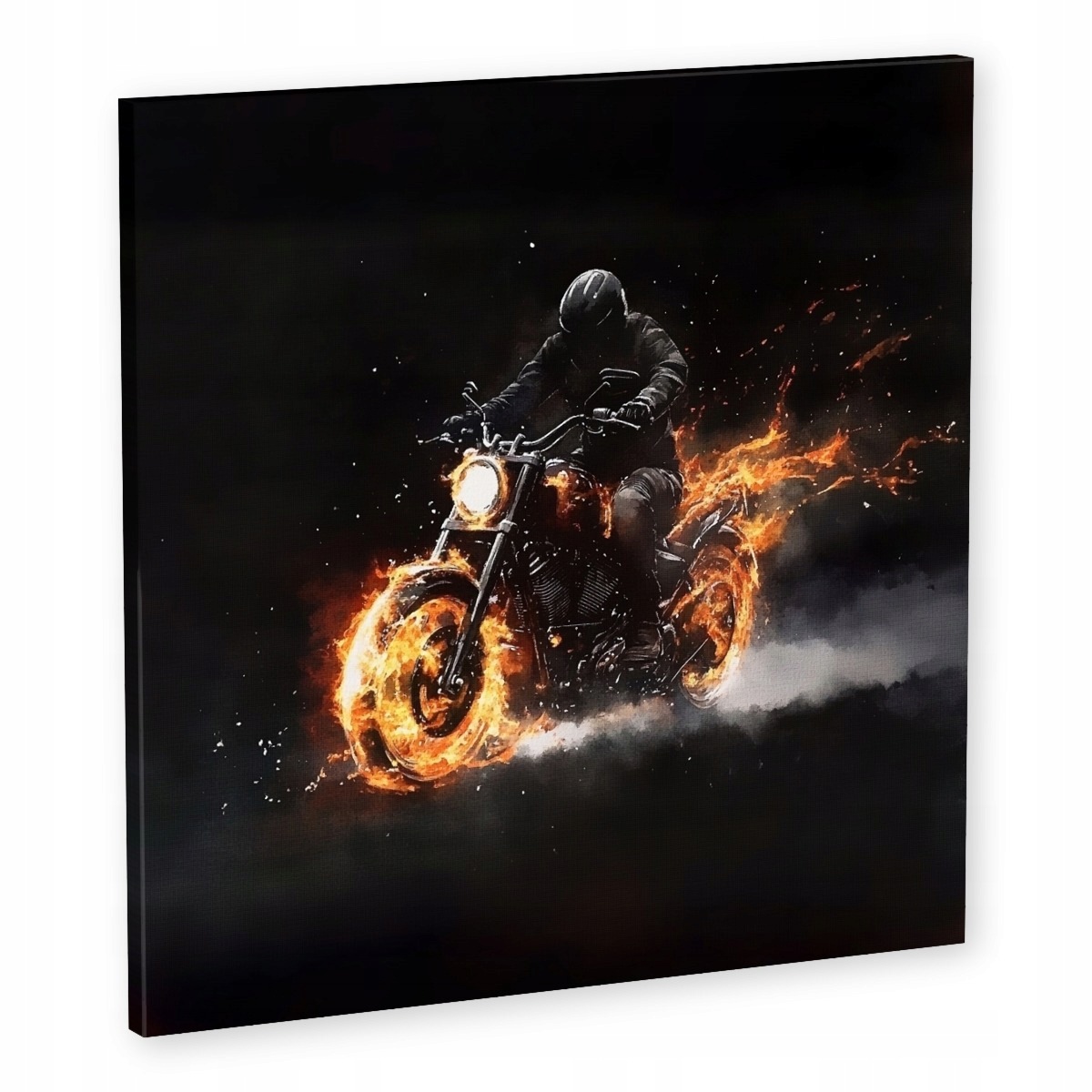 Obraz Na Plátně Plátno Motocykl Oheň Motor Biker Plameny Jízda 60x60