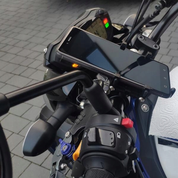 Rowerowy uchwyt na telefon metalowy ROCKBROS (699-BO) pomarańczowy Model 002