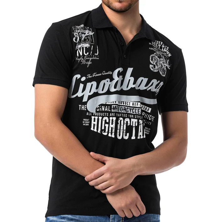 Tričko Polokošile Cipo Baxx Elastické Regular Fit