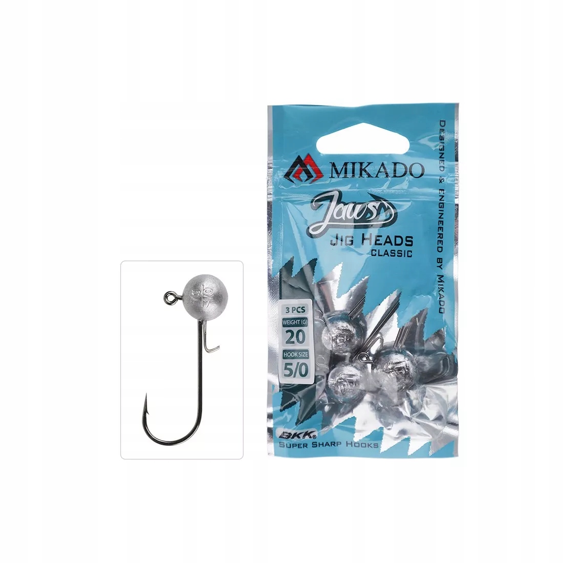 

Główka Jigowa Mikado Jaws Classic 15g-1/0 Bn 1sz