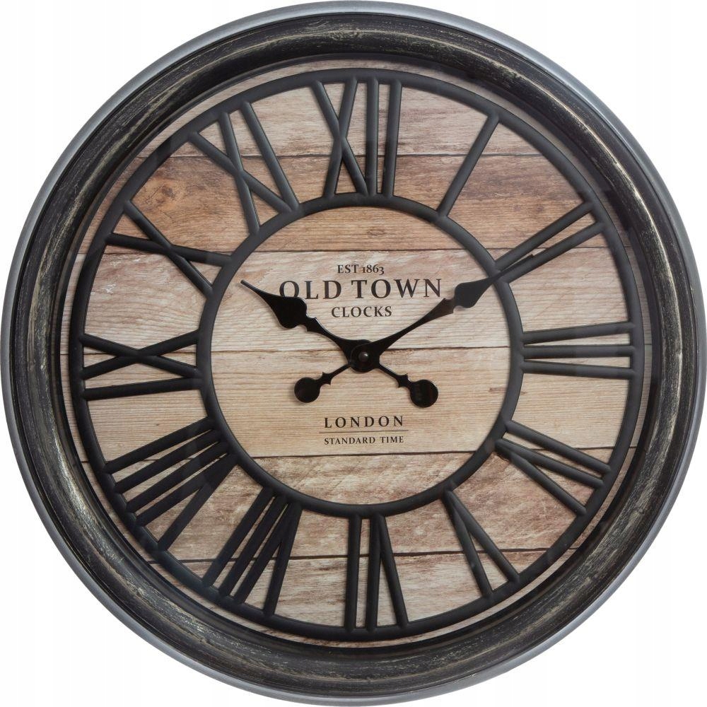 

Zegar na ścianę ścienny w stylu retro 50 cm czarny