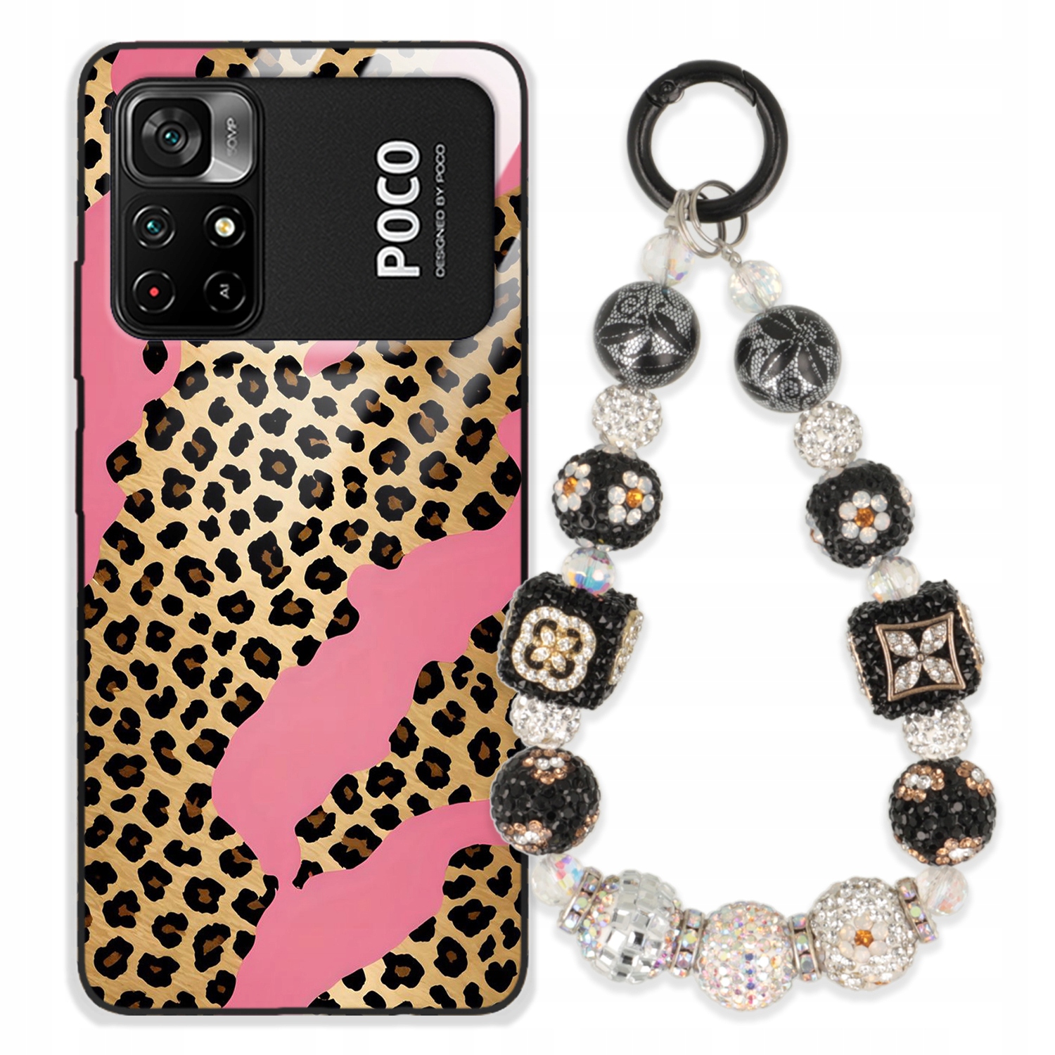 Pouzdro Pro Xiaomi Poco M4 Pro 5G Glass Přívěsek Na Klíče Stylové Kryt Premium Wz