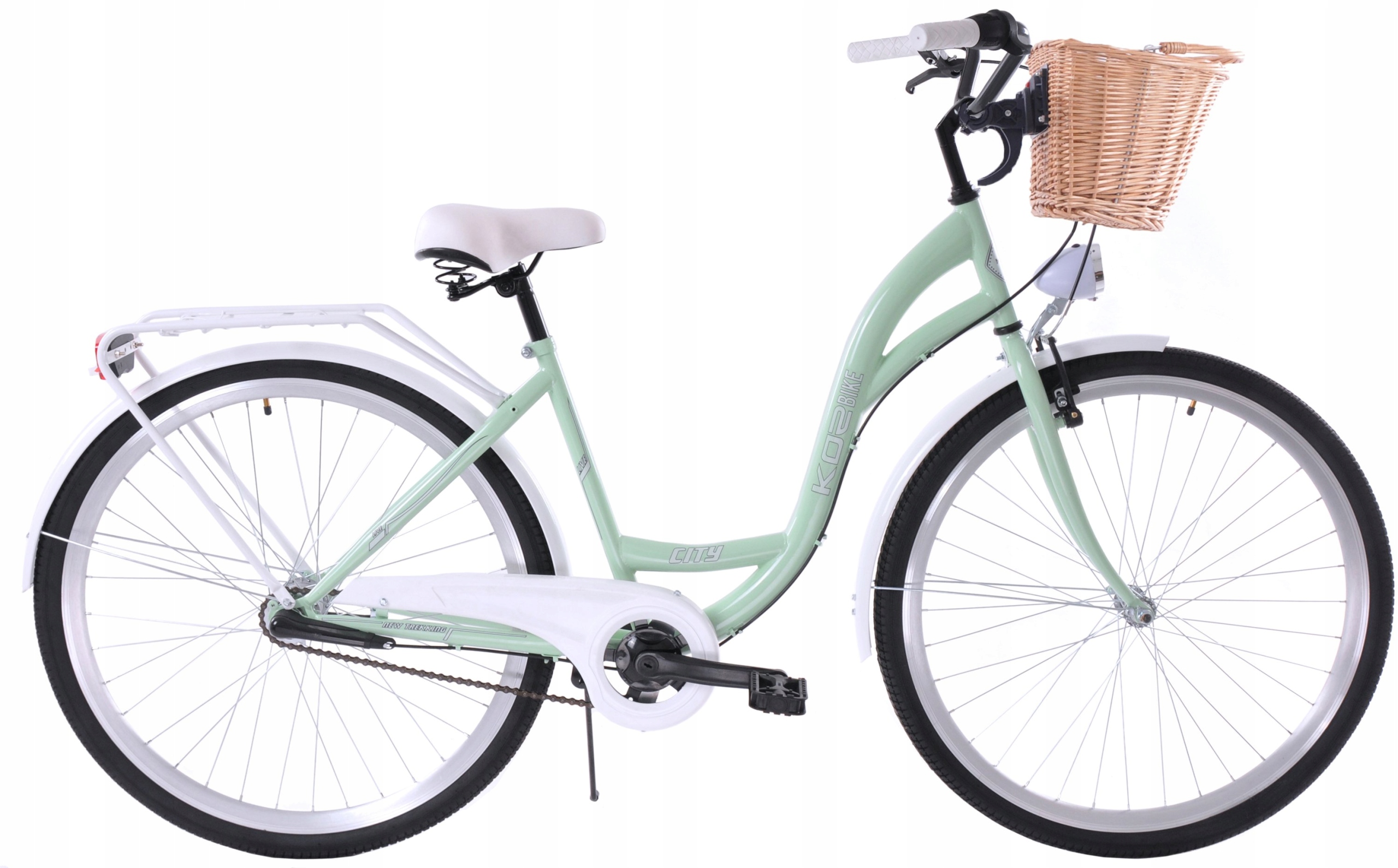 Rower Miejski 28 damski Damka 3Biegi KOZBIKE30 z Koszem