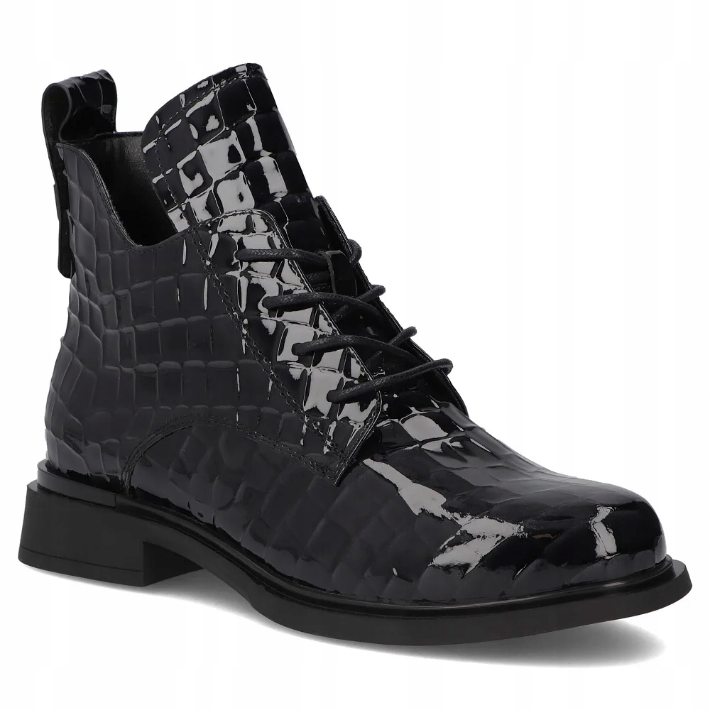 Kožené dámské kozačky Filippo DBT7239/25 Bk vel.37 Černé Lakované