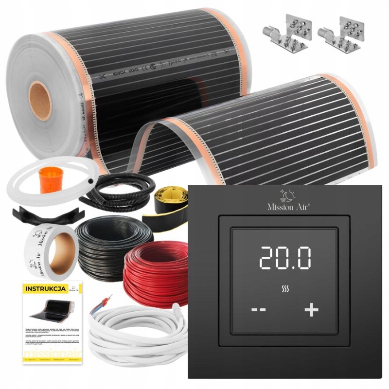 Set Mission Air Fólia vyhrievacia podložka Infračervená 50 cm A 160 W/m² 3,5 m² Ptc