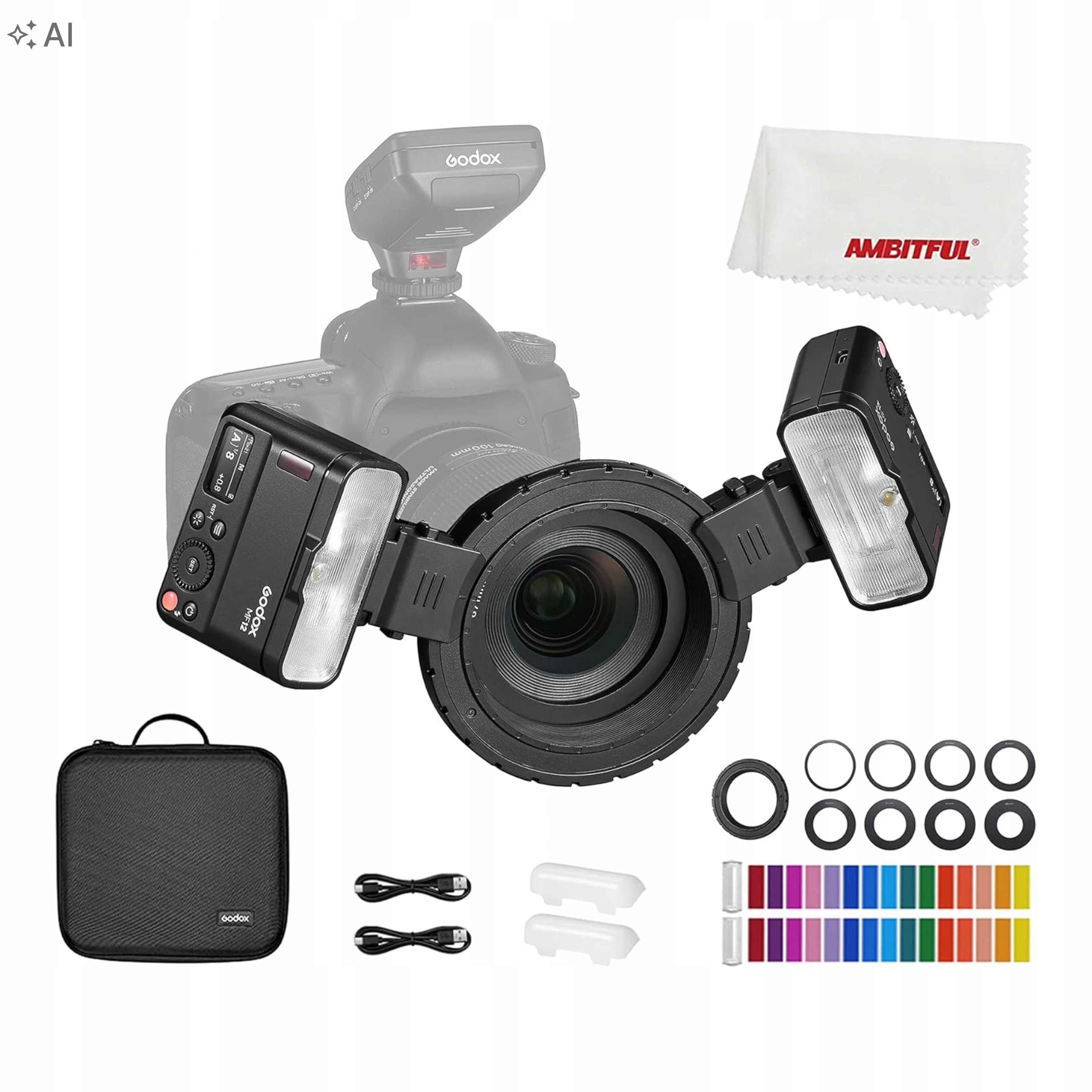 Godox MF12-K2 makro flash 12W bezdrátový Ttl blesk pro Canon