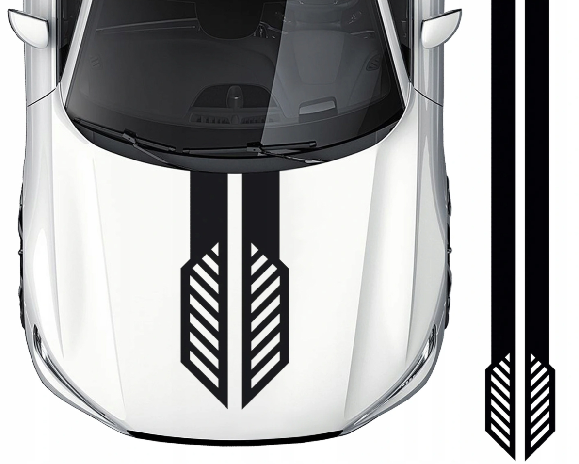 2x Samolepka Grafika na auto Pruhy Se Vzorem 20x450cm