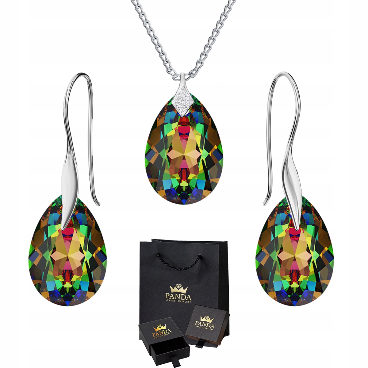 

Komplet Biżuterii Haki Swarovski Srebro Prezent