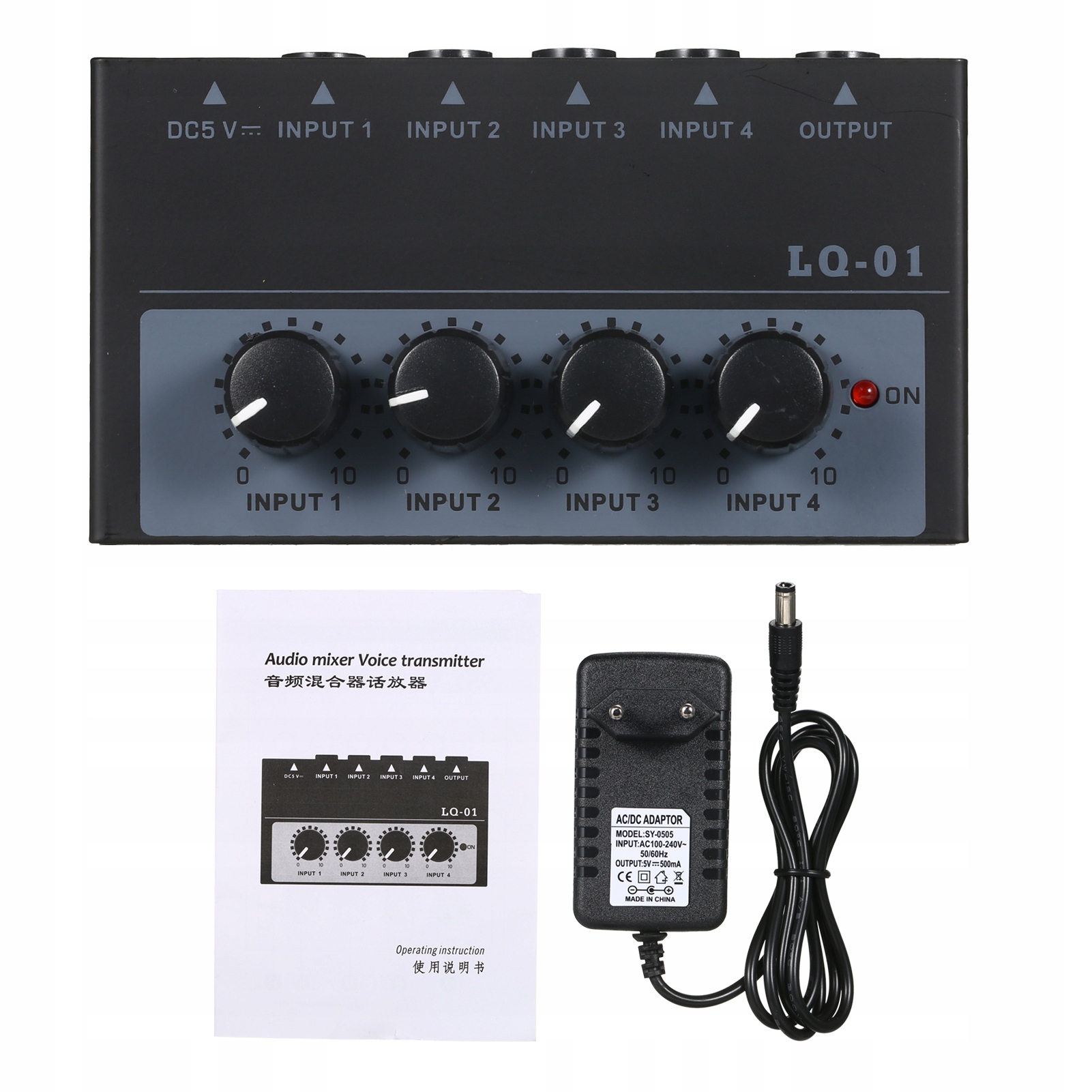 АНАЛОГОВЫЙ МИКШЕР 4-КАНАЛЬНЫЙ DC 5V АУДИО ИНТЕРФЕЙС