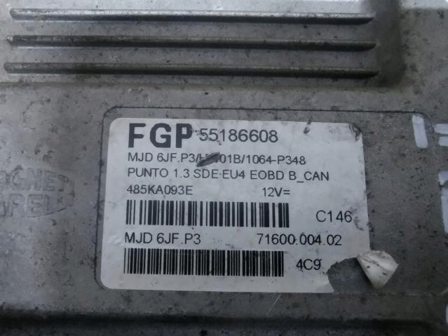 computer control unit of the engine FIAT PUNTO II 1.3