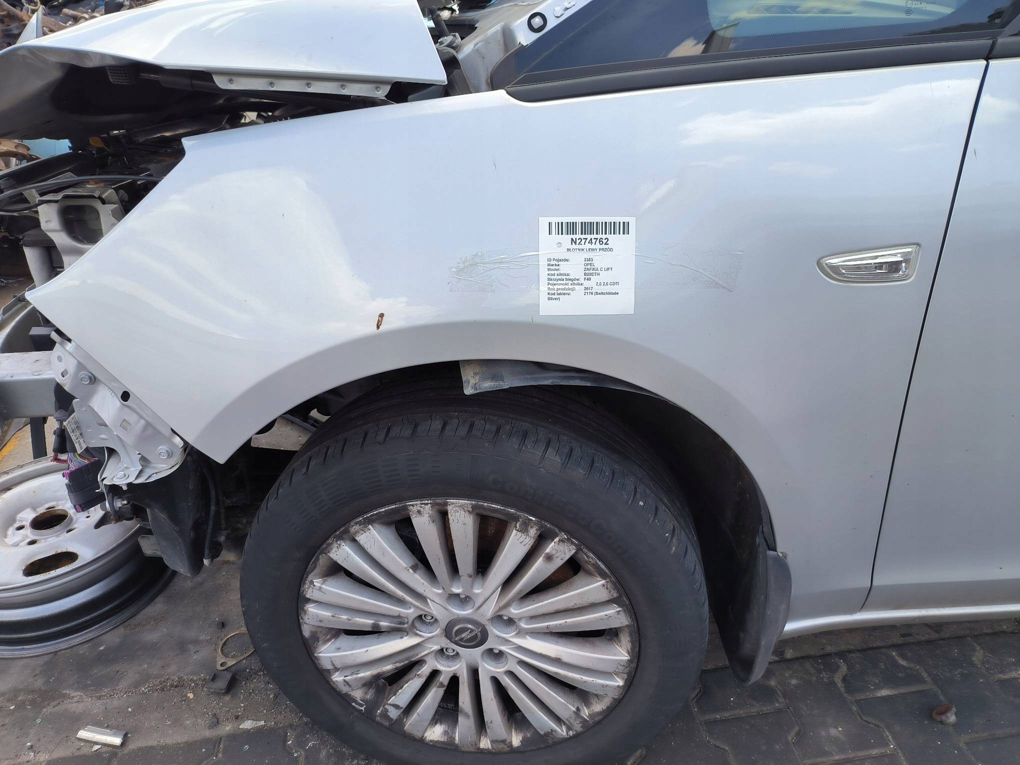 fender left front Z176 OPEL ZAFIRA C LIFT