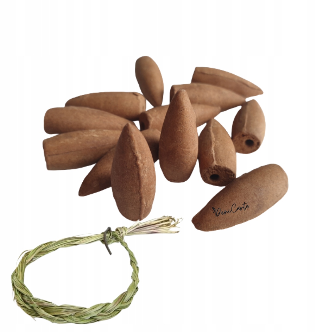 KOMINEK ZAPACHOWY KADZIELNICA BACKFLOW + 24 KADZIDEŁ NATURALNYCH DYM Marka Deni Carte