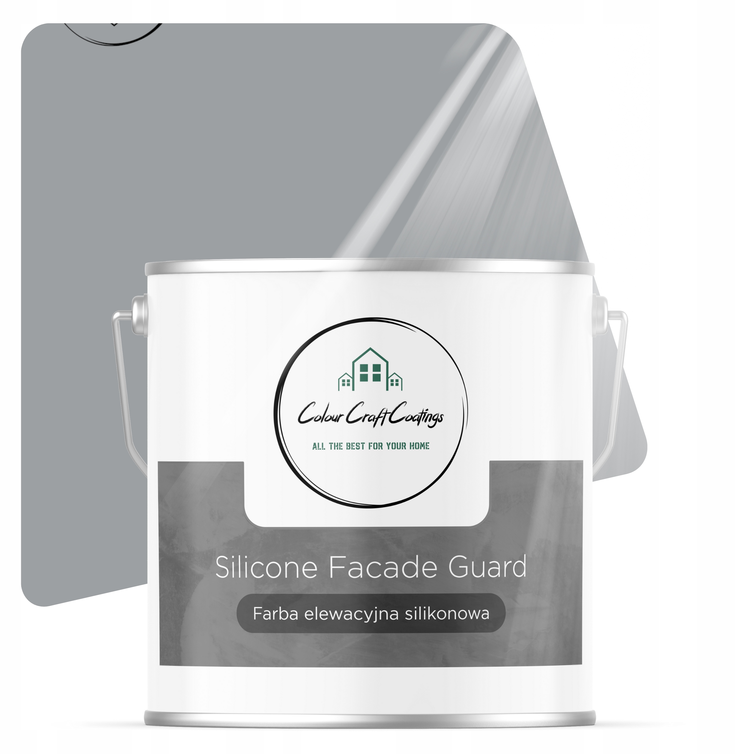 Barva Silikonová Fasádní Barva Šedá 5L F243