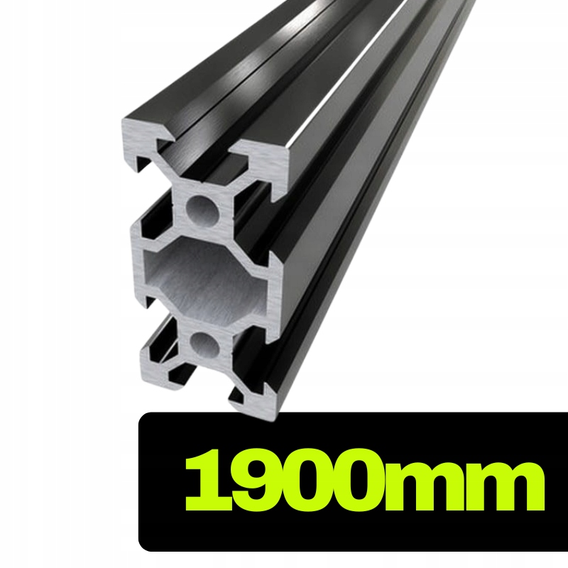 Konstrukční hliníkový profil V-Slot 2040 190 cm černý T6 20x40
