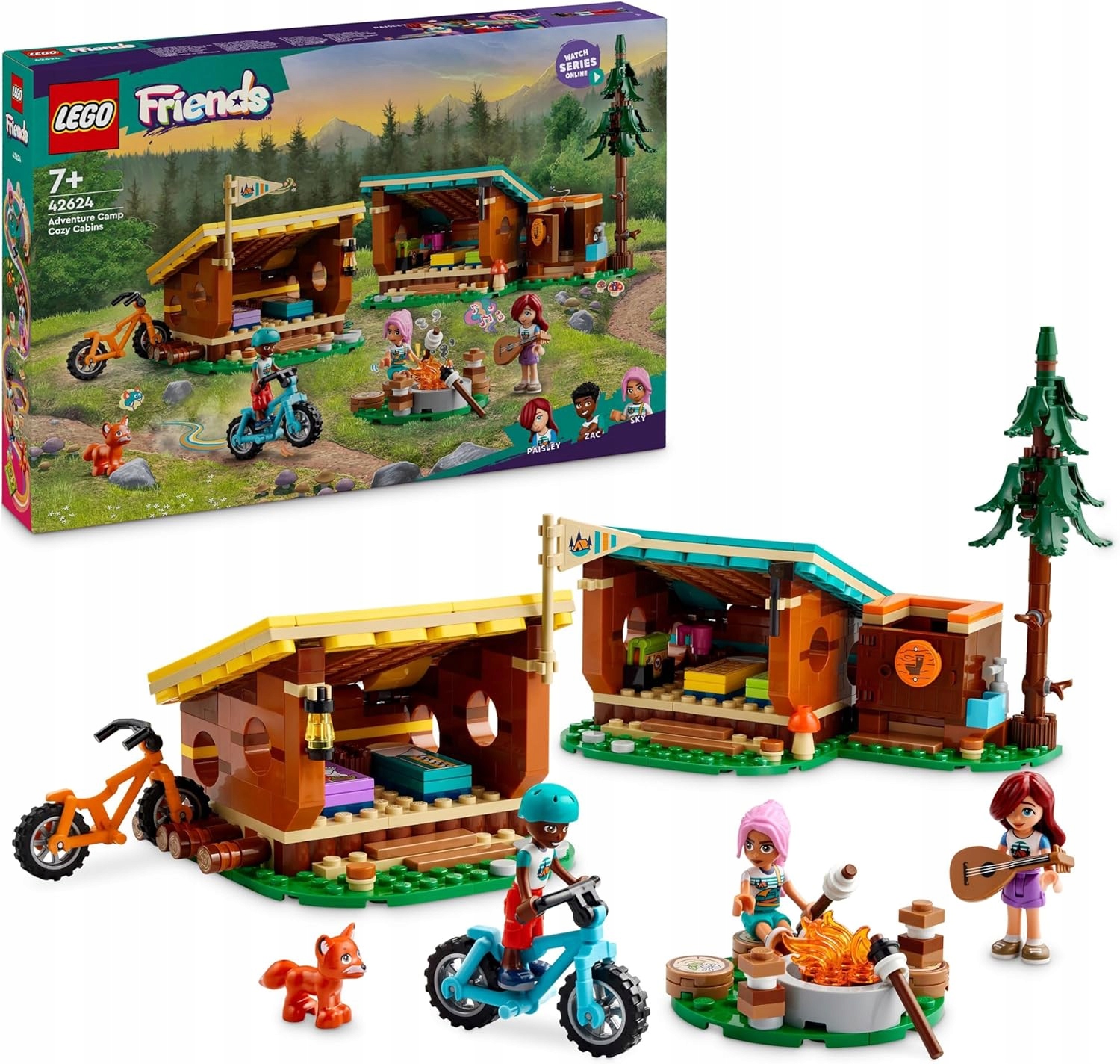 stavebnice Lego Friends 42624 Útulné Domečky Na Táboře Dobrodružství Les Figurky