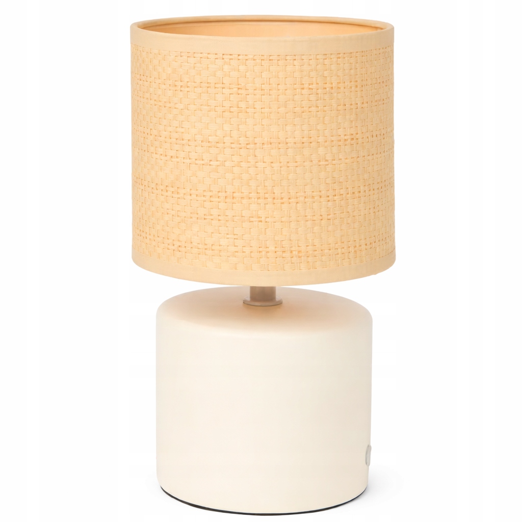 NOWOCZESNA LAMPKA NOCNA STOŁOWA Z KABLEM OKRĄGŁA CERAMICZNA