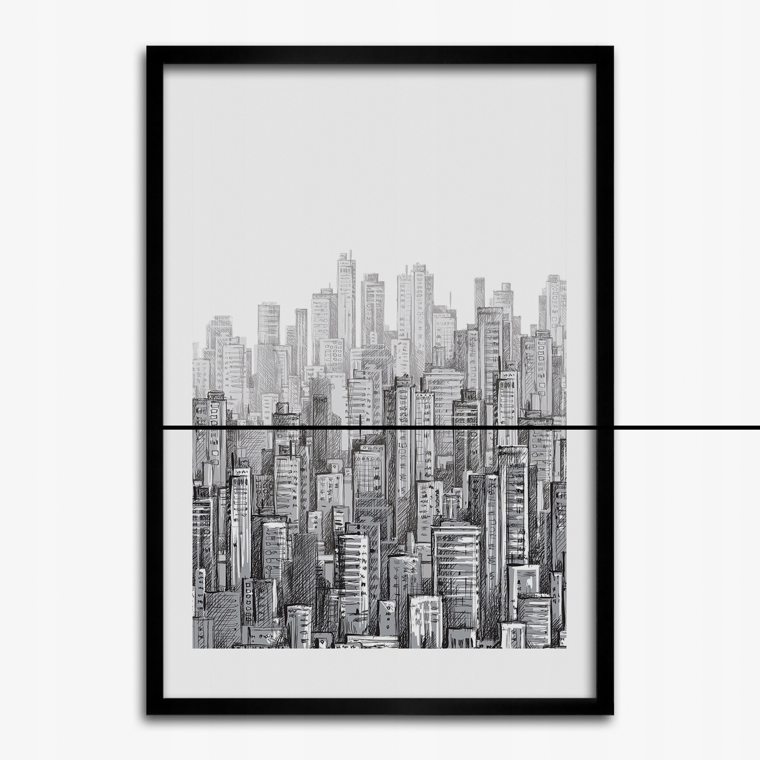 

Obraz z ramką do salonu Drapacze chmur 50x70 cm