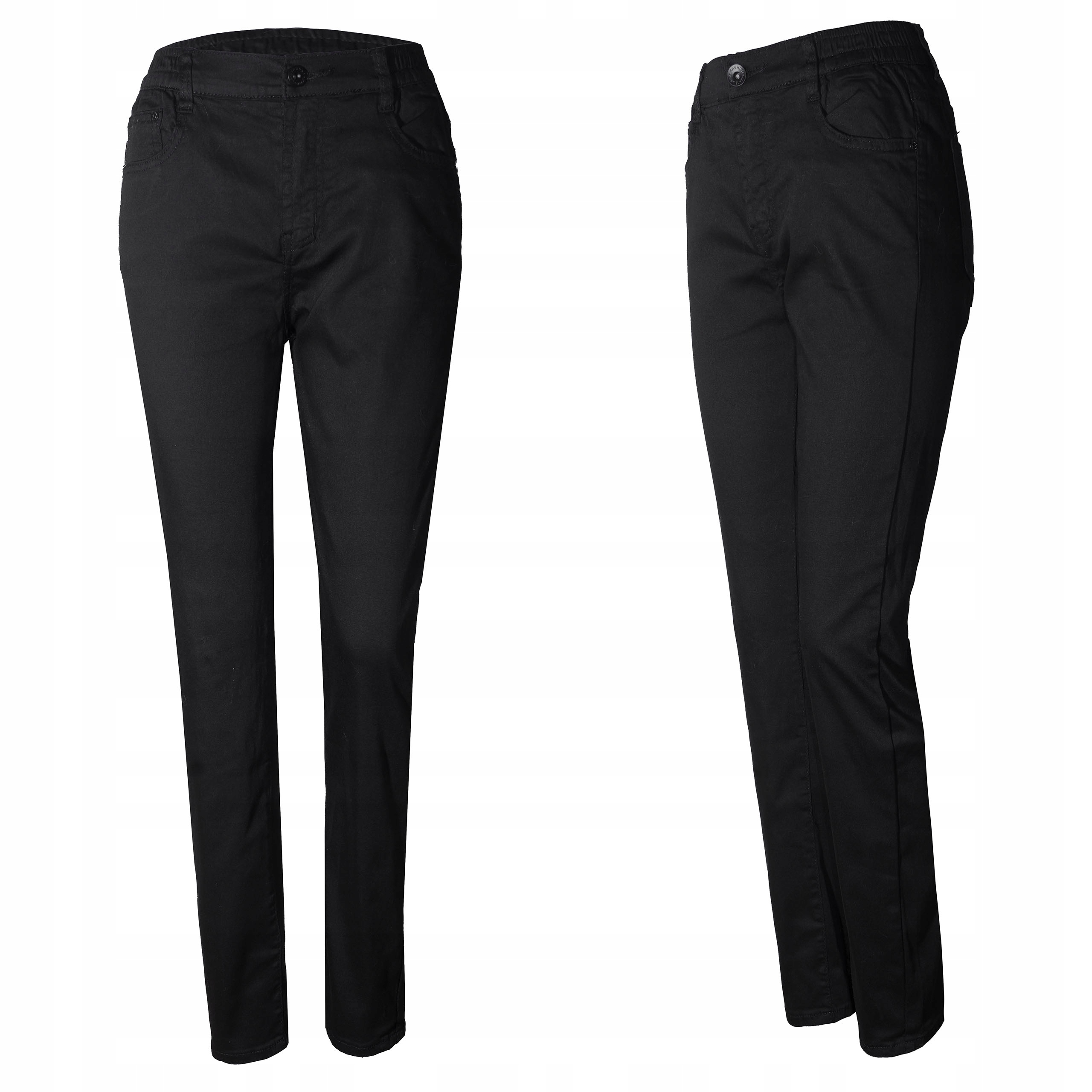 

Spodnie Jeansy Na Gumce Czarne Cienkie 42 XL