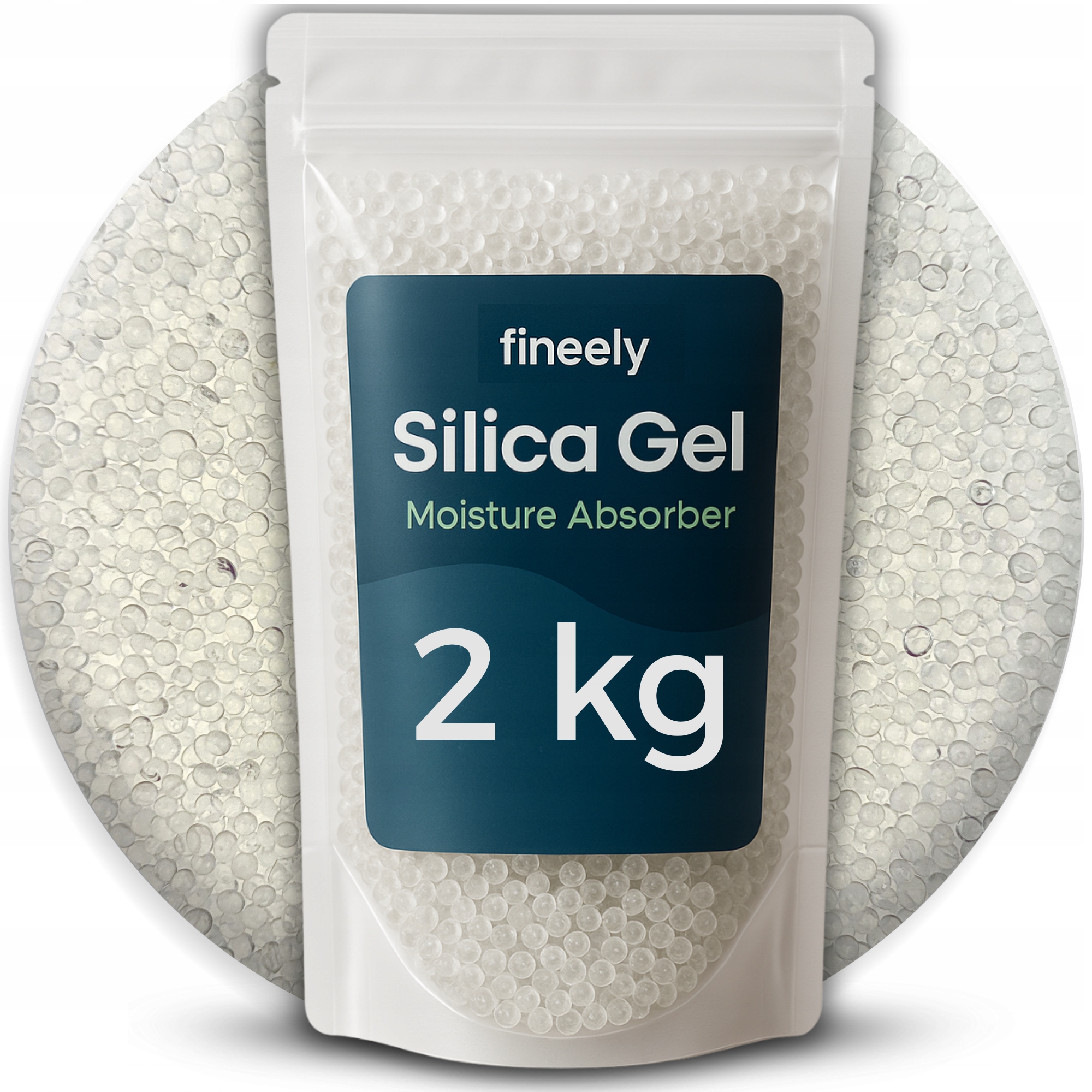 Silica gel biały żel krzemionkowy pochłaniacz wilgoci osuszacz 2 kg 2-5mm