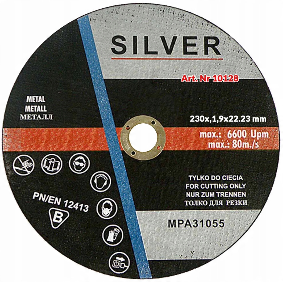

Tarcza do cięcia metalu 230x1,9mm silver