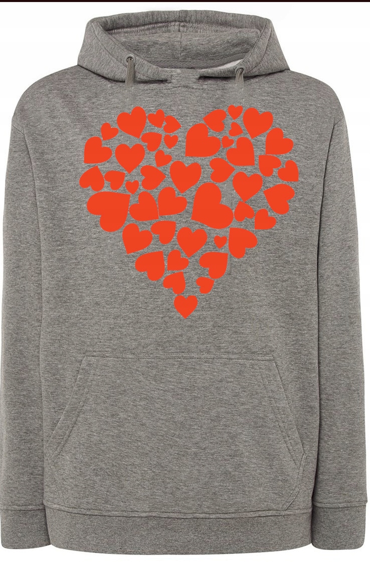 Srdce Valentýna mikina s kapucí vel. 5XL