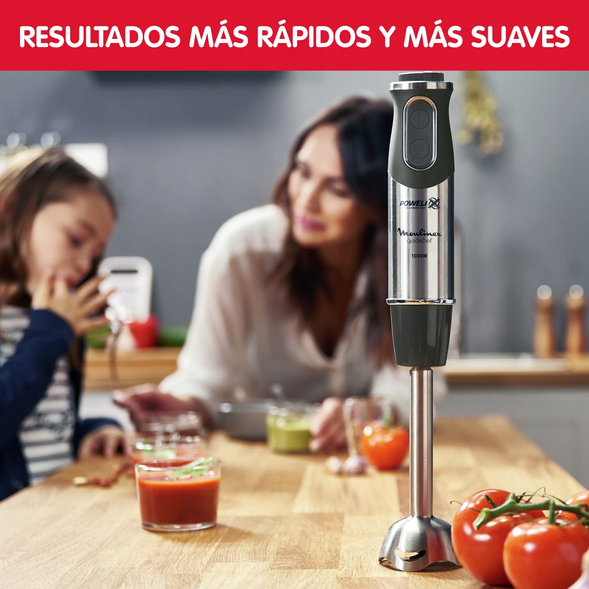 MOULINEX Quickchef Blender Ręczny 3w1 Technologia Powelix Stal Nierdzewna — miniatura 6
