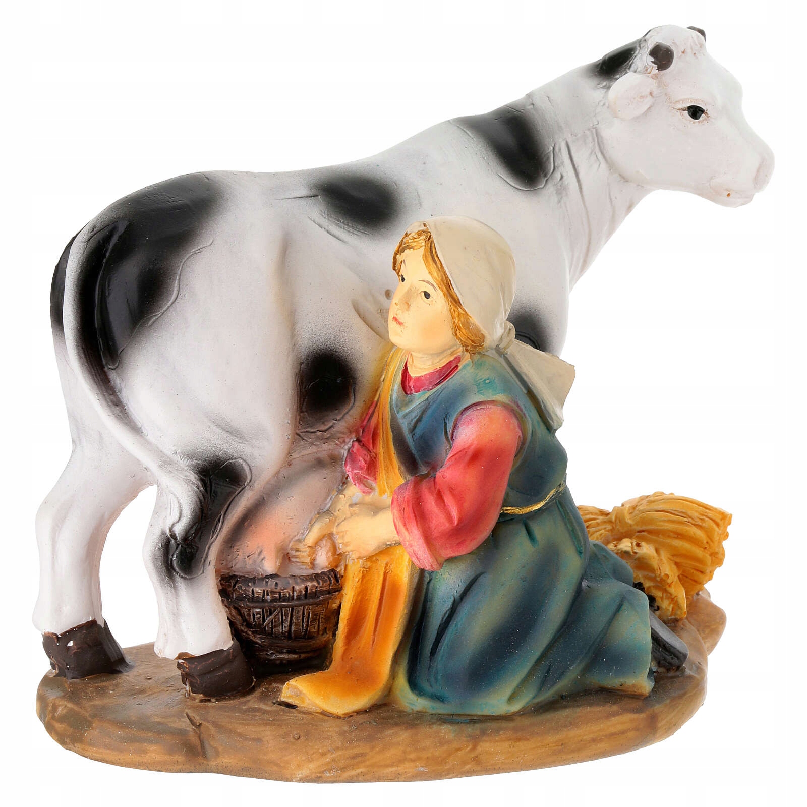 Figurka do betlému „Hospodyně dojící krávu“ – pro figurky o výšce 14-15 cm