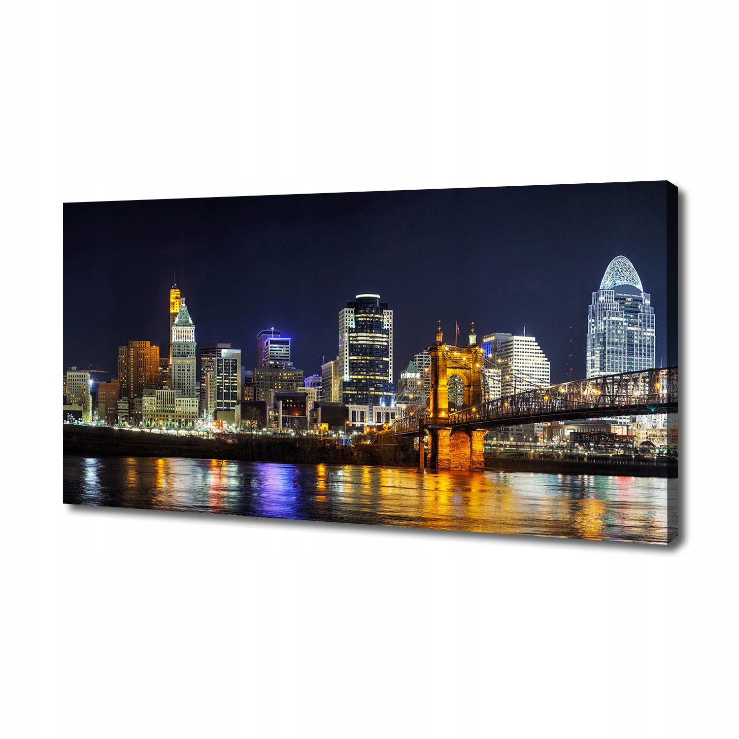 

Foto obraz na płótnie Rzeka Ohio nocą 140x70 cm