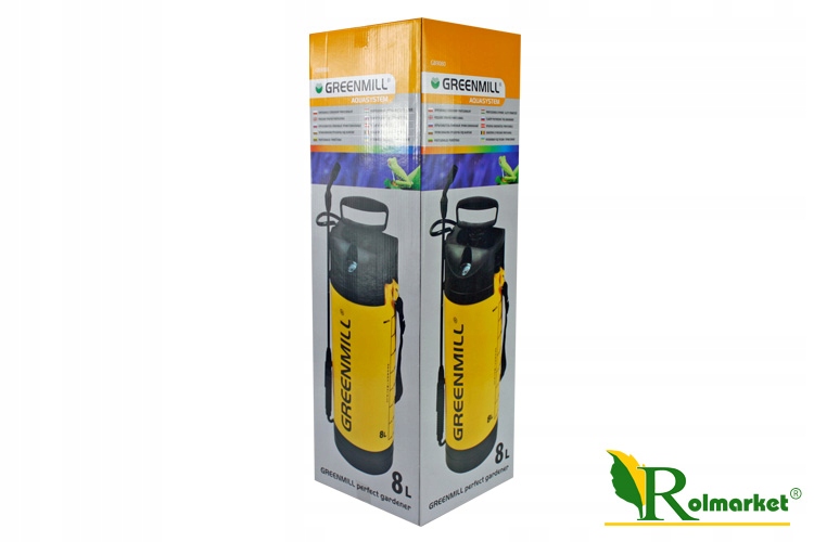 OPRYSKIWACZ SPRYSKIWACZ CIŚNIENIOWY RĘCZNY 8L GB9080 Greenmill + LANCA Ciśnienie max 3.2 bar