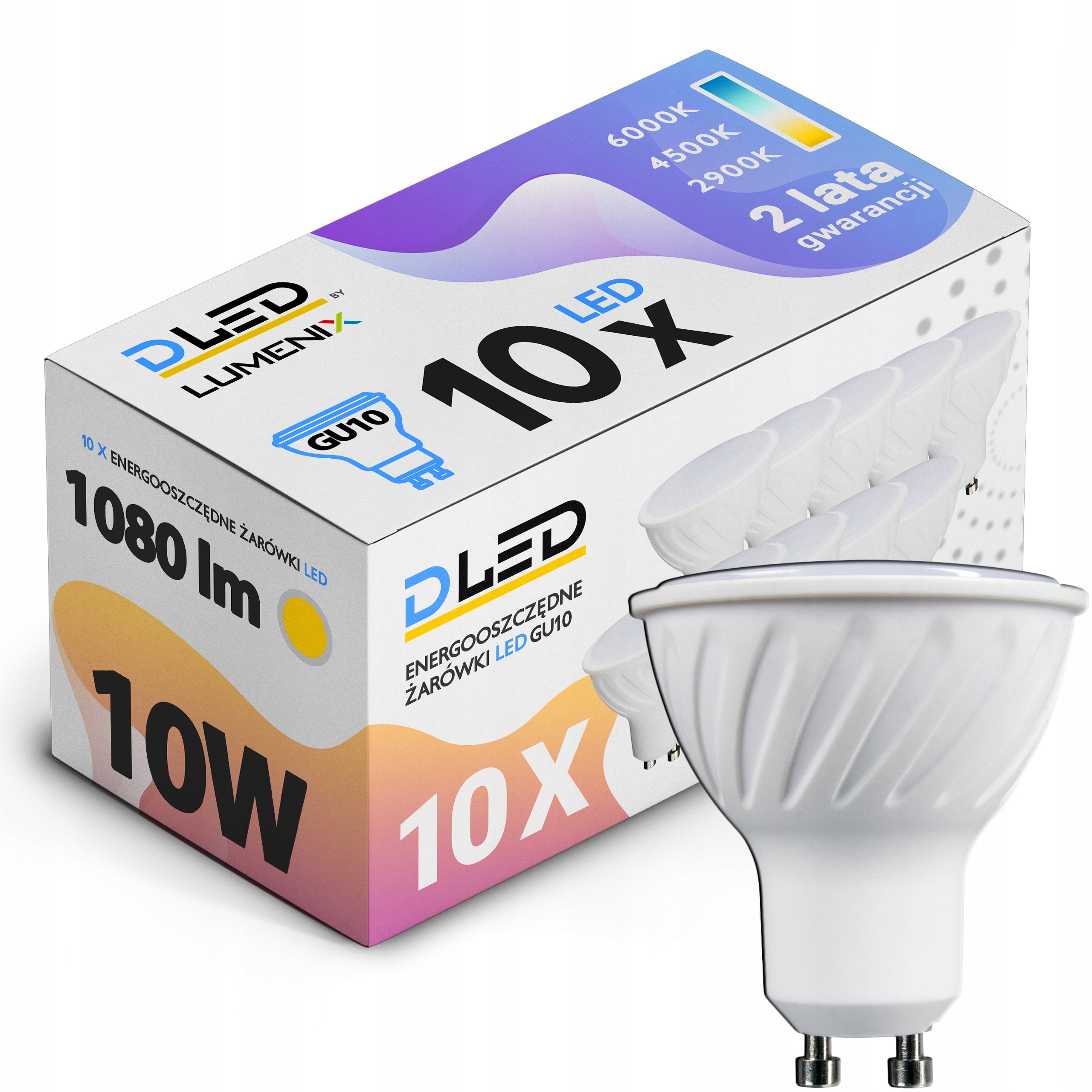

10x Żarówka Led GU10 1080lm 10W CCD Ciepła