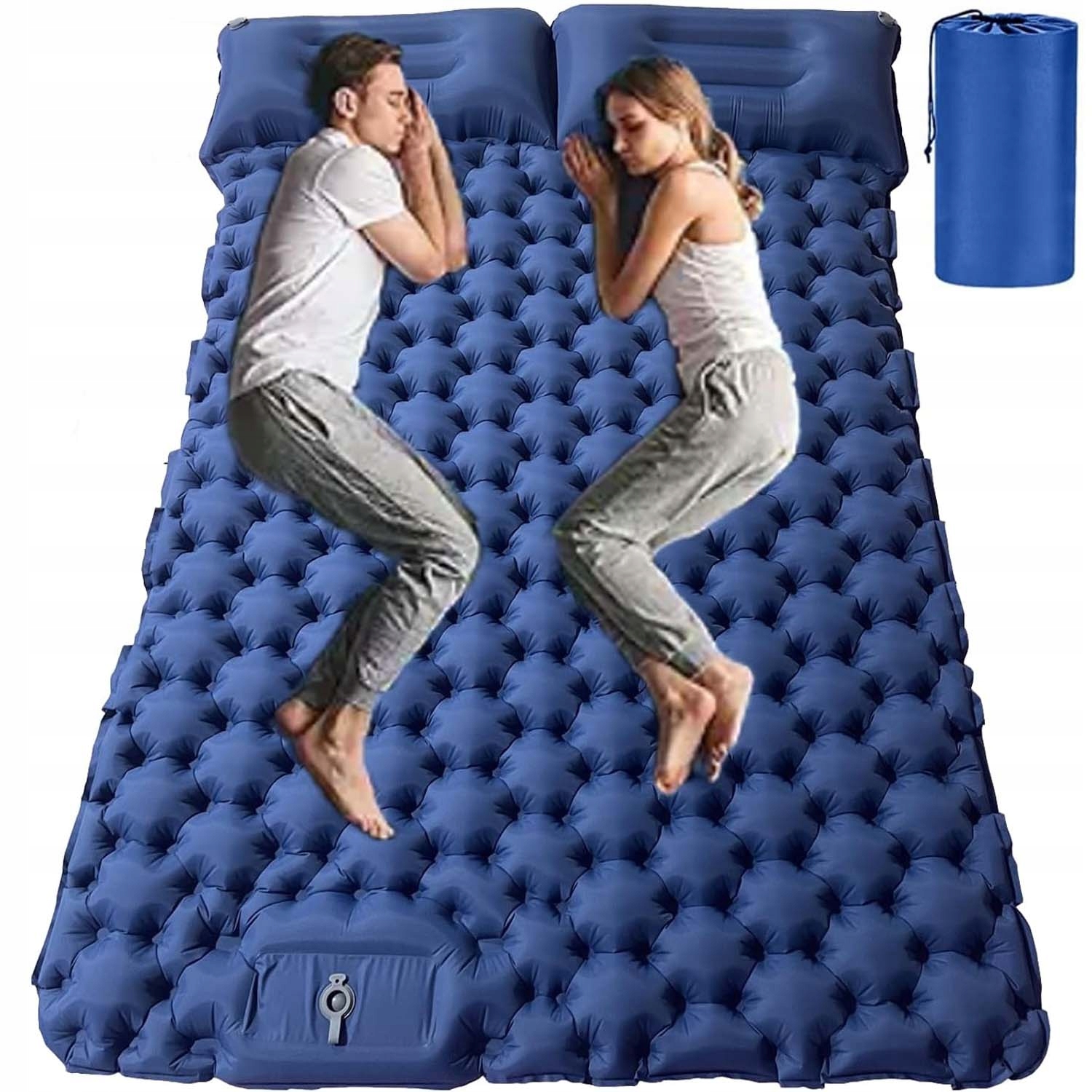 Turistická Nafukovací Podložka Matrace Dvojitá Na Spaní Pod Stan 200X120X6 CM