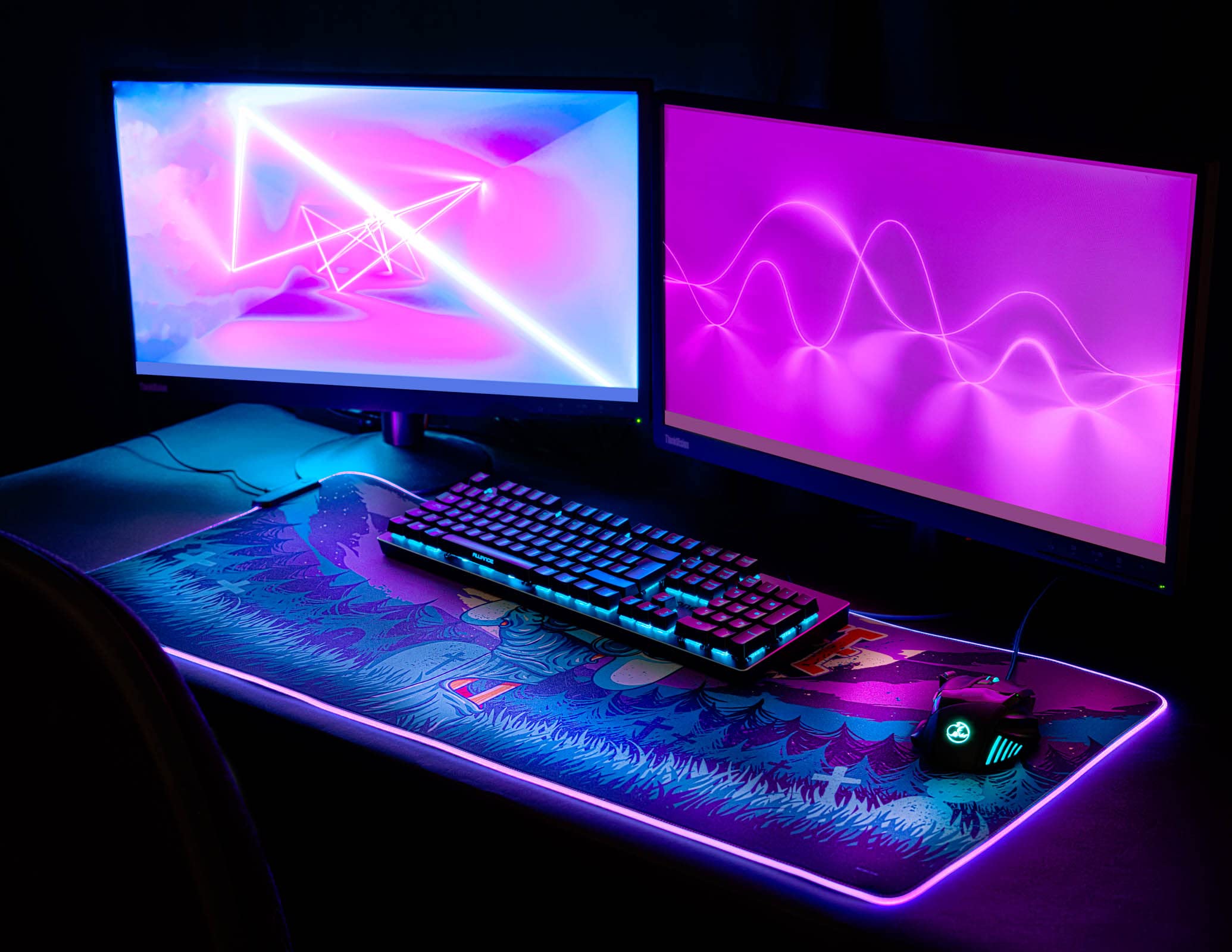 GRUPO ERIK Podkładka Pod Myszkę XXL LED Antypoślizgowa Wodoodporna Gaming — miniatura 7