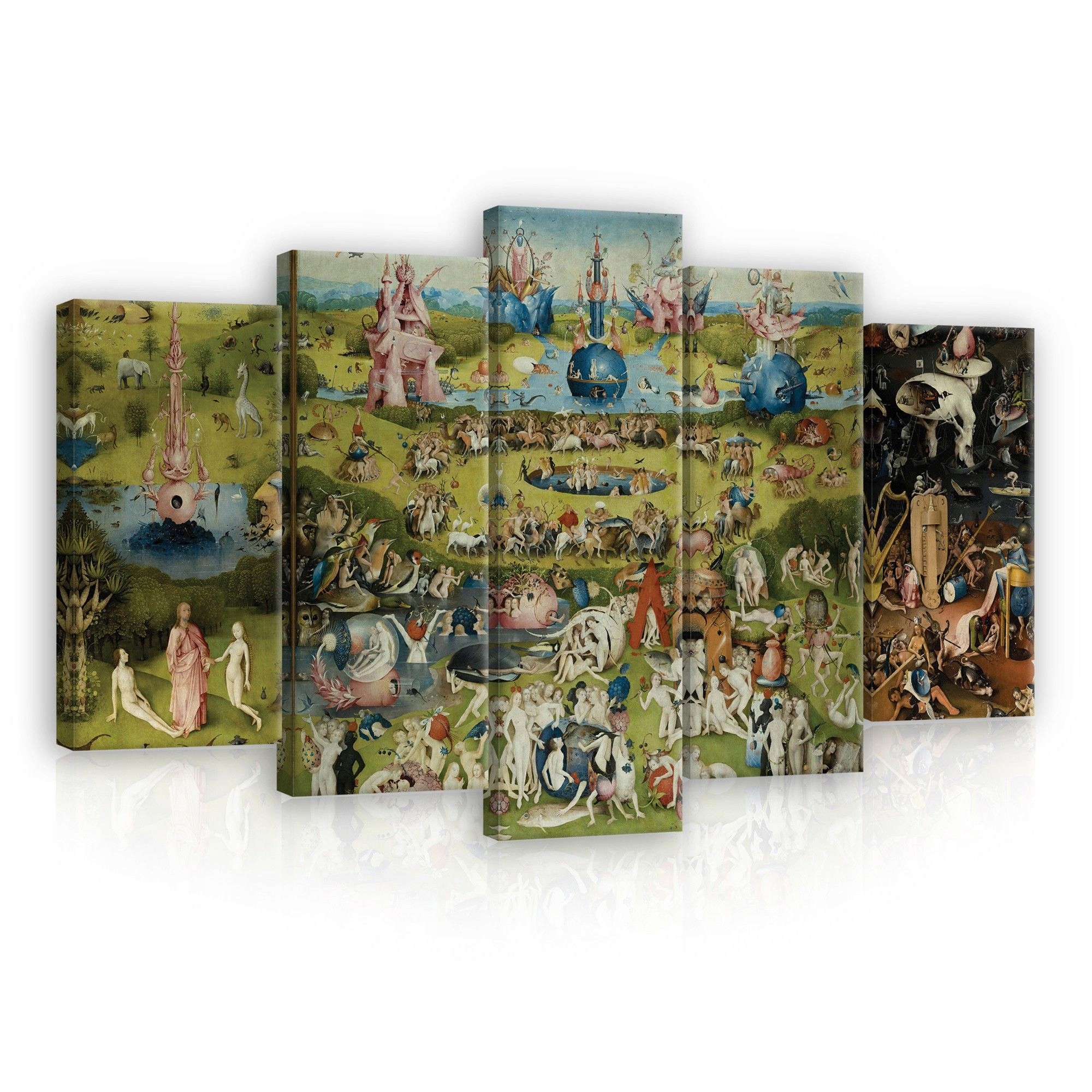 Obraz 100x60 Zahrada pozemských rozkoší Bosch triptych ráj peklo hřích