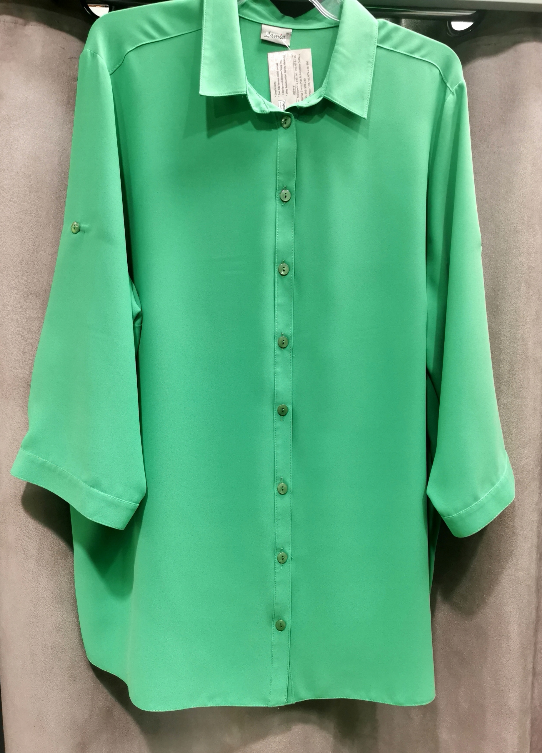 Klasická dámská košile Tunika zelená 56