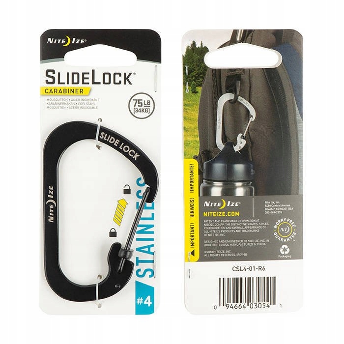 Nite Ize Karabińczyk SlideLock Carabiner #4 Czarny