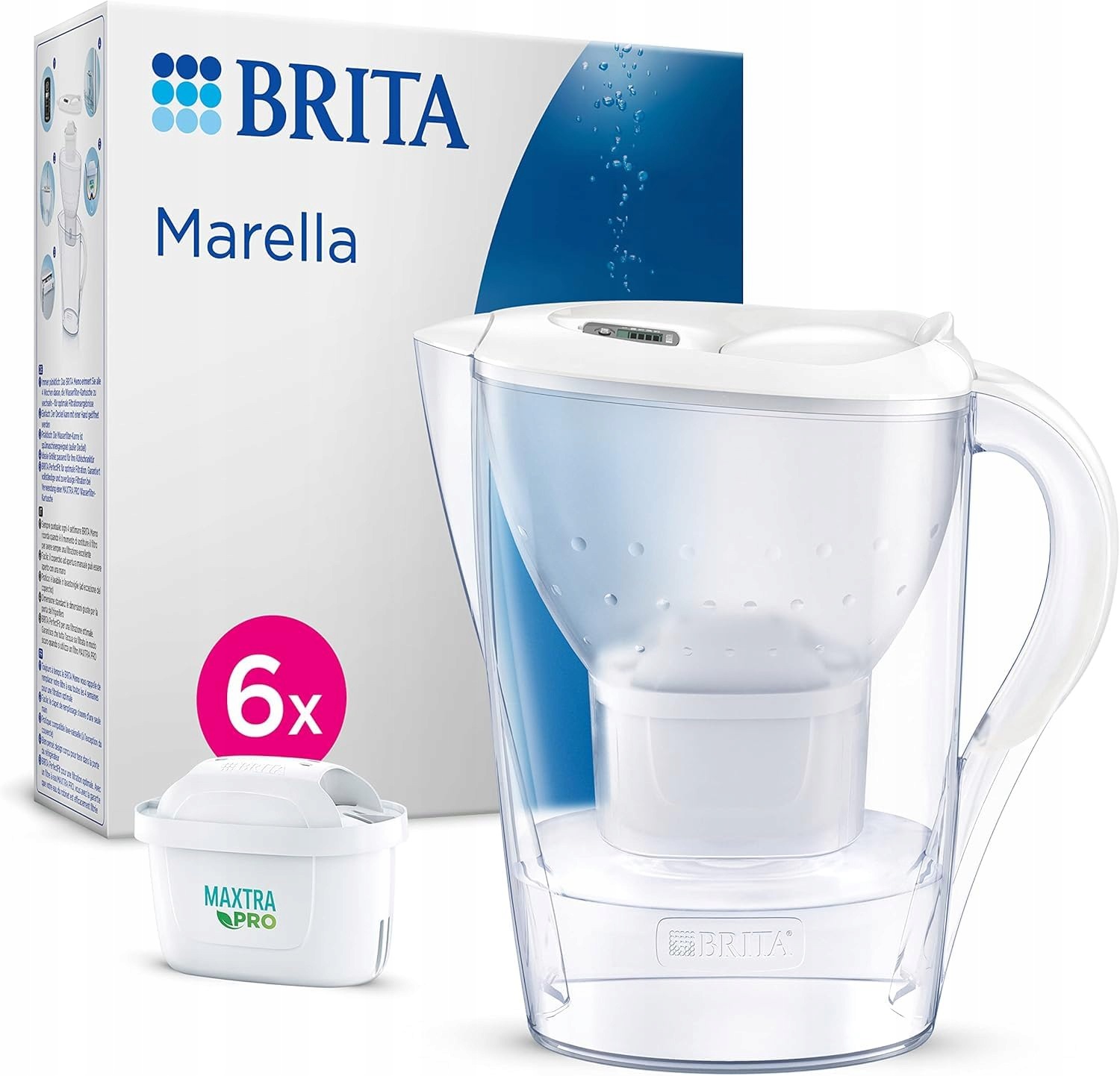 Brita Kanvicový vodný filter Marella biela 2,4 l, 6x filter Maxtra Pro