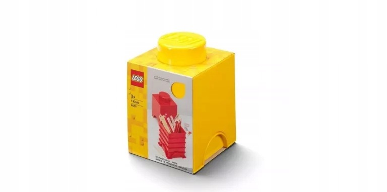 Lego Pojemnik Plastikowy Kształt Klocka Lego Żółty 18 X 12,5 X 12,5CM