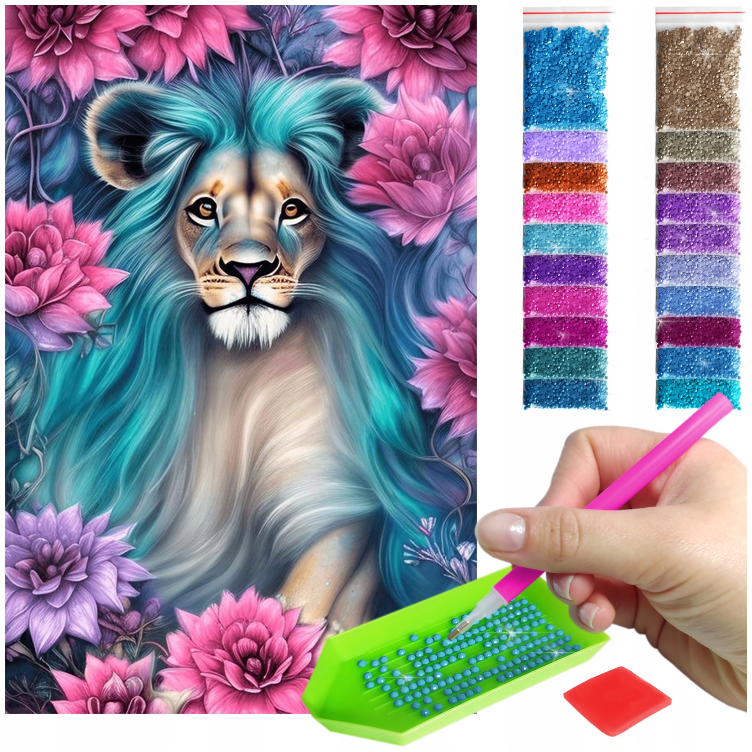 Haft Diamentový Velký 60x40cm Diamond Painting Mozaika Diamentové Příslušenství